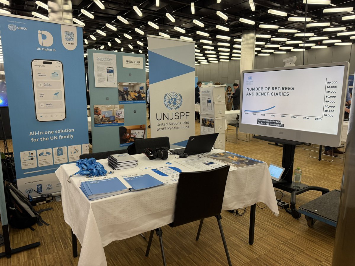 diplomirko's tweet image. #AIforGood Day 2 / #WSIS Day 3: all is ready at #UNJSPF stand to promote our Digital Certificate of Entitlement and UN Digital ID! #DCE #UNDigitalID