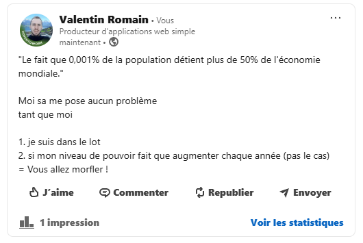Ma Mentalité :

Après avoir bien dormis car COUHER TOT !