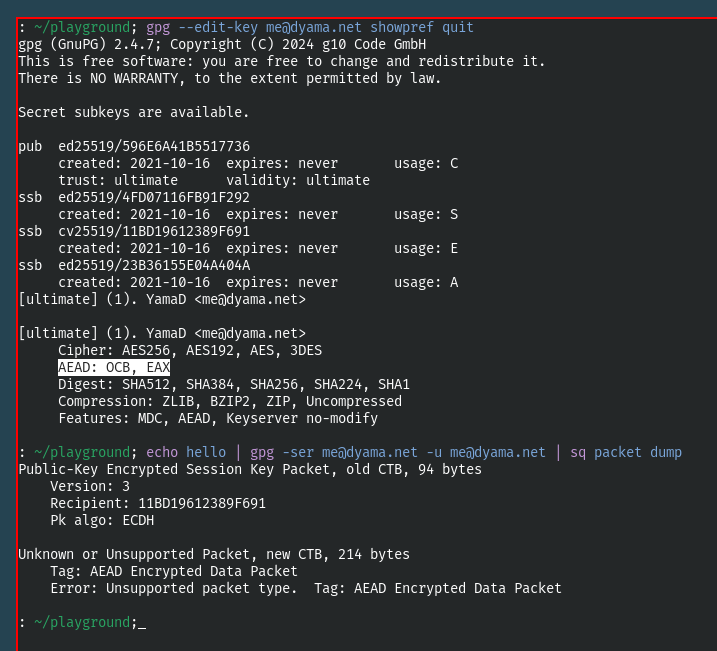 AEAD packet