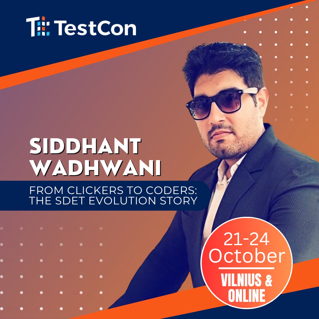 TestCon Europe (@testconeurope) on Twitter photo 🚀 Evolve with the future of testing at TestCon Europe 2025!
Join <a href="/siddhantw19/">Siddhant Wadhwani</a> to explore SDET growth, shift-left testing & GenAI for defect prediction. Embrace agile & quality-first leadership! 🌟
🎟️ Save your spot: testcon.lt 🚀 Evolve with the future of testing at TestCon Europe 2025!
Join <a href="/siddhantw19/">Siddhant Wadhwani</a> to explore SDET growth, shift-left testing & GenAI for defect prediction. Embrace agile & quality-first leadership! 🌟
🎟️ Save your spot: testcon.lt