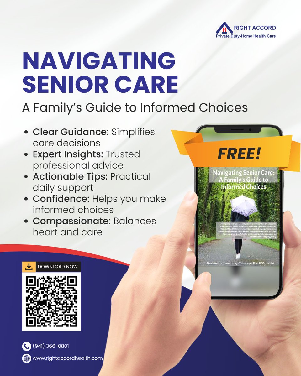 RightAccord's tweet image. 📲 Scan the QR code below or visit our website to download your FREE copy today and start building a more informed, compassionate caregiving experience for you and your loved one.
#CaregiverSupport #FreeCaregivingGuide #SeniorCareHelp #ElderCareResources