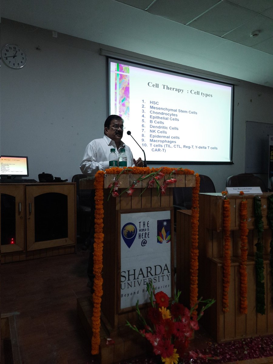 aktilaiyan's tweet image. Keynote session on Cellular Engineering by Prof. Amulya Panda, Associate Director, Panacea Biotech. 

at International Conference on Sustainable Biotechnology for Viksit Bharat by Department of Life Science, Sharda University.