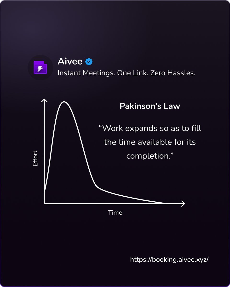 Are you in Parkinson's Law Trap? ⏳

Here's the harsh truth: Give a task a week, it'll take a week. Give a month, it'll fill the month. Our work expands to fill all the time we give it!

Fact: Shorter deadlines = better results! 🔥

The most productive people? They set brutally