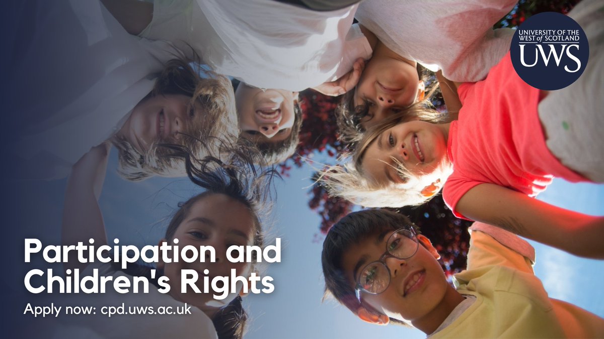 Designed for those working with children in their early years, this CPD course will heighten your understanding of the meaning and purposes of participation in the context of children's rights.

Find out more and apply*:  bit.ly/4b00iyr 

*Standard module fee applies