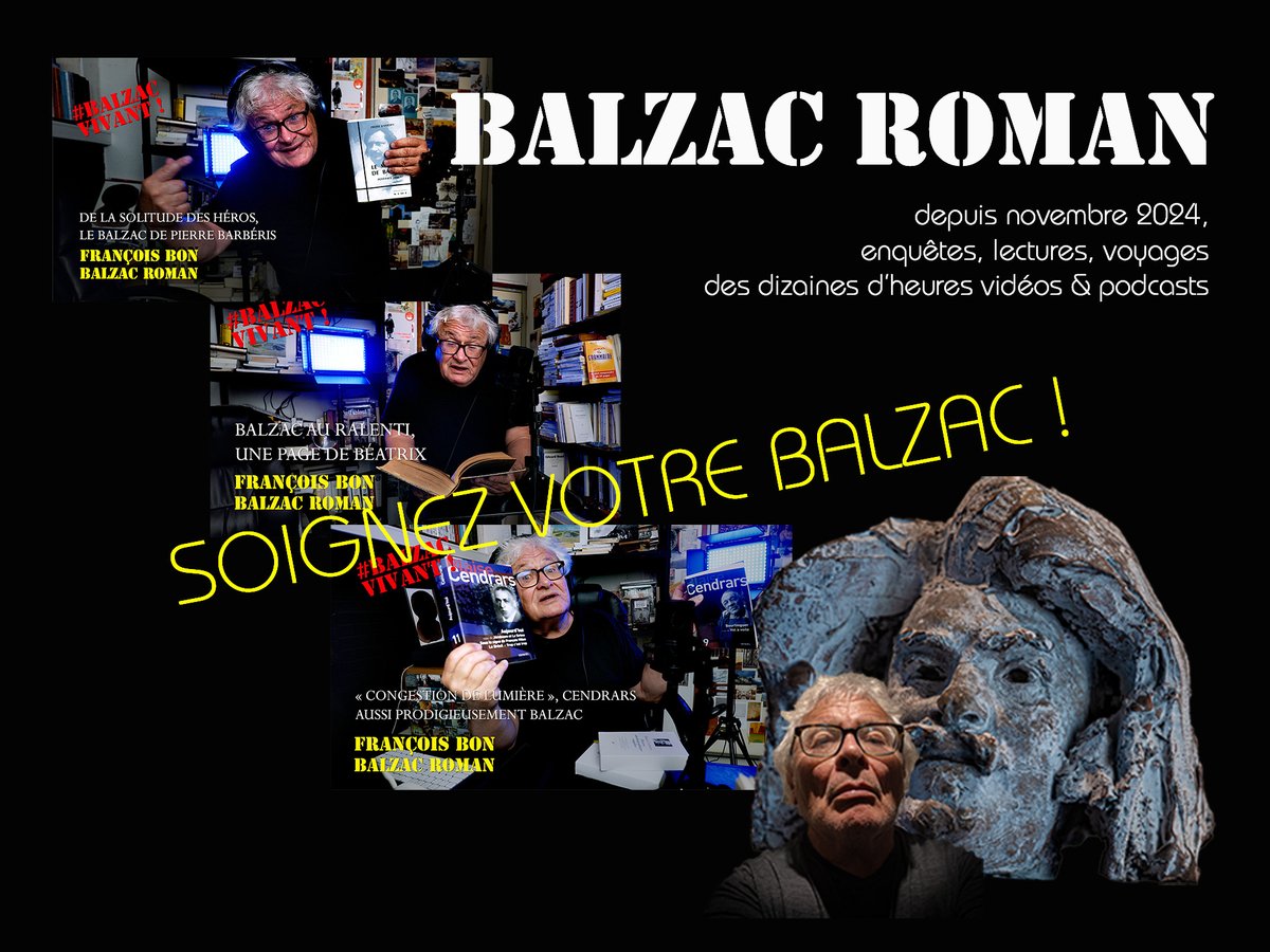 D’un côté, Pierre Barbéris, « Le monde de Balzac », visite par suite d’incursions: « Il y a quoi, dans Balzac ? »
 
Et puis de cette idée que Balzac écrirait un peu lourd, un peu gras : mais si on prend une page, et qu’on la lit au ralenti ? 
 
tierslivre.net/spip/spip.php?…