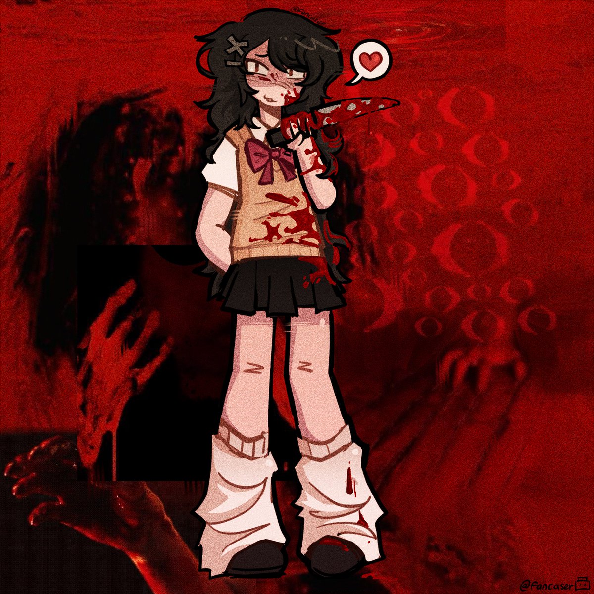 / cw blood  / cw eyestrain  / scary imagery idk
.
.
.
ATTACK ON artfight.net/~4nn4washere