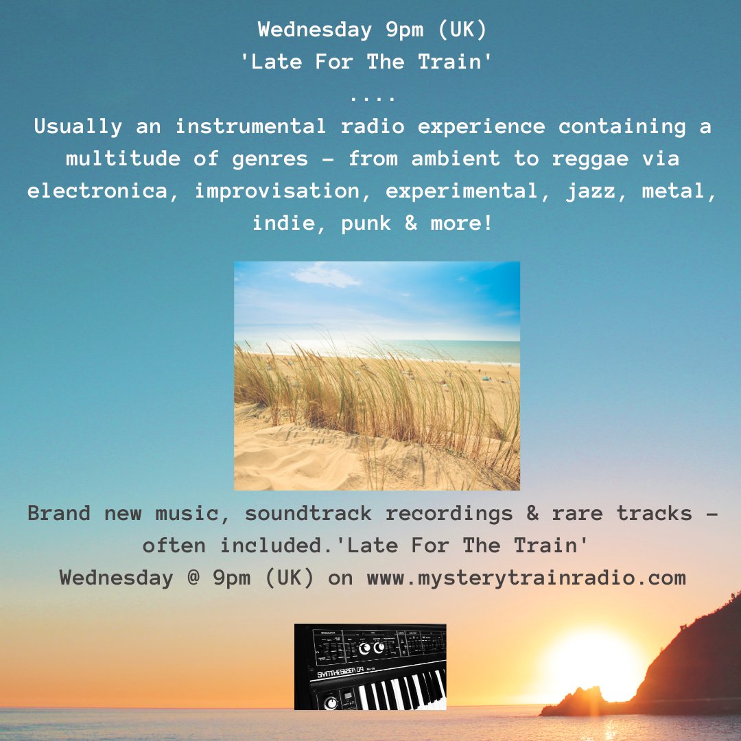 🎙 Mystery Train Radio (@mtrainradio) on Twitter photo 🎶Late For The Train – Wednesdays 9PM (UK) Join Dave Battersby & producer #MikeWard for a unique instrumental show blending classical, jazz, ambient & electronic. 📷 mysterytrainradio.com + #TuneIn: tun.in/sfzOd #Instrumental #RadioShow <a href="/lfttchelt/">Late For The Train</a> 🎶Late For The Train – Wednesdays 9PM (UK) Join Dave Battersby & producer #MikeWard for a unique instrumental show blending classical, jazz, ambient & electronic. 📷 mysterytrainradio.com + #TuneIn: tun.in/sfzOd #Instrumental #RadioShow <a href="/lfttchelt/">Late For The Train</a>