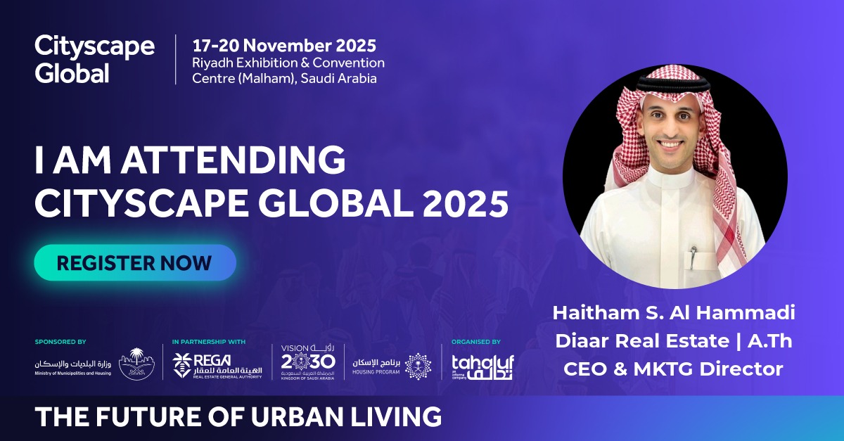 فتح باب التسجيل app.ingo.me/q/mynbo لمعرض سيتي سكيب العالمي <a href="/CSGlobalKSA/">Cityscape Global</a> 2025 ، الذي سيقام في الرياض خلال الفترة من 17 إلى 20 نوفمبر بمشاركة جميع عناصر المنظومة العقارية تحت سقف واحد.

 #CityscapeGlobal2025 #RealEstateSaudiArabia #MeetMeAtCITYSCAPEGLOBAL2025