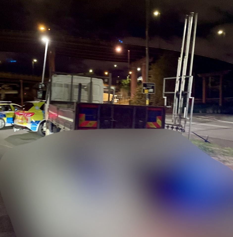 Trafficwmp's tweet image. #RoadCrimeTeam officers saw this stolen truck travelling on the M6 motorway close to Birmingham. Working with the #ANPRIntercepters is was stopped safely using tactics and the driver was arrested.