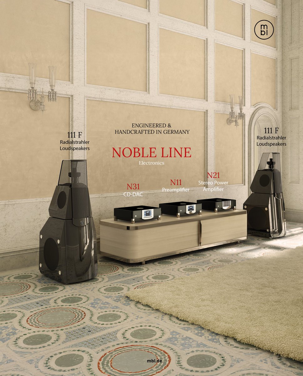 MBL_Germany's tweet photo. ✨MBL Noble Line: where sonic excellence takes shape
Designed for true music lovers, the Noble Line by MBL blends German precision engineering with timeless, elegant design.
🔗 Discover more about the Noble Line: https://t.co/w5znW732Mf
#MBL #NobleLine #HighEndAudio https://t.co/IUgyICstc6