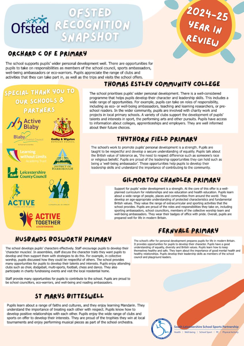 LSLSSP (@lslssp) on Twitter photo That's a wrap on 2024/25 and what a year it's been! Check out our Year in Review video here👉
youtu.be/GORDAbXFfbM
Huge thanks to our schools and partners for your support <a href="/ActiveLLROrg/">Active Together (Partners)</a> <a href="/ActiveBlaby/">Active Blaby</a> <a href="/ActiveOadbyWigs/">Active Oadby & Wigs</a> <a href="/SportInHarb/">Active Together Harborough</a> <a href="/LwLAcademyTrust/">Learning without Limits Academy Trust</a> Have an amazing summer!🌞 That's a wrap on 2024/25 and what a year it's been! Check out our Year in Review video here👉
youtu.be/GORDAbXFfbM
Huge thanks to our schools and partners for your support <a href="/ActiveLLROrg/">Active Together (Partners)</a> <a href="/ActiveBlaby/">Active Blaby</a> <a href="/ActiveOadbyWigs/">Active Oadby & Wigs</a> <a href="/SportInHarb/">Active Together Harborough</a> <a href="/LwLAcademyTrust/">Learning without Limits Academy Trust</a> Have an amazing summer!🌞