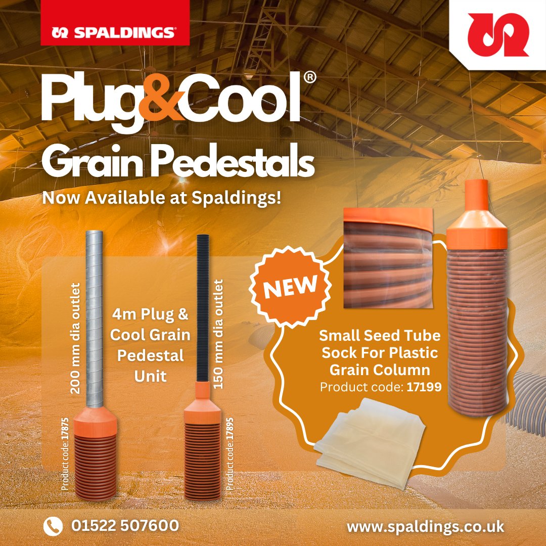 Spaldings's tweet image. 🌾 New Arrival for #Harvest Prep! 🌾
Protect your grain from fine seed ingress with the Small Seed Sleeve for Plug&amp;amp;Cool Columns!
✅ Easy to fit 
✅ Shields small vent slots
✅ Perfect for OSR &amp;amp; small seed storage
🛠️ Built for top-tier #graincare. Shop now!
📞 01522 507600