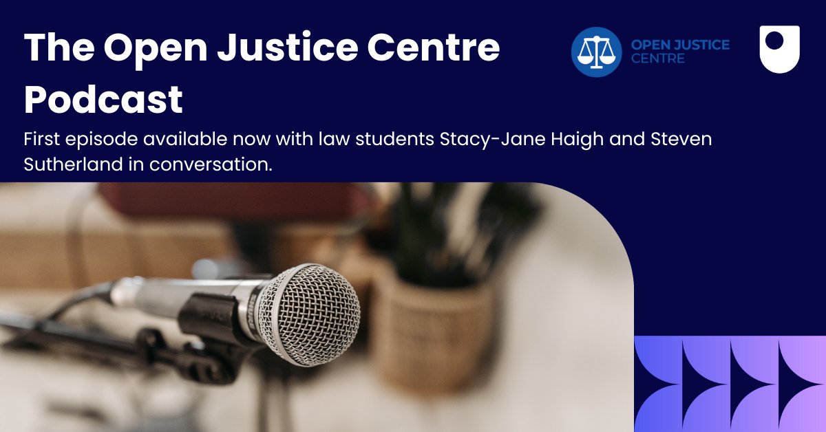 🎙️We’re proud to launch the first-ever podcast from the Open Justice Centre — a new platform to spotlight voices and stories from across our community.🗣️

👂Listen now and be inspired: ow.ly/xf1550WkhAv

#OpenJusticeWeek2025 #OUPodcast  #ProBono #LawAndInclusion
