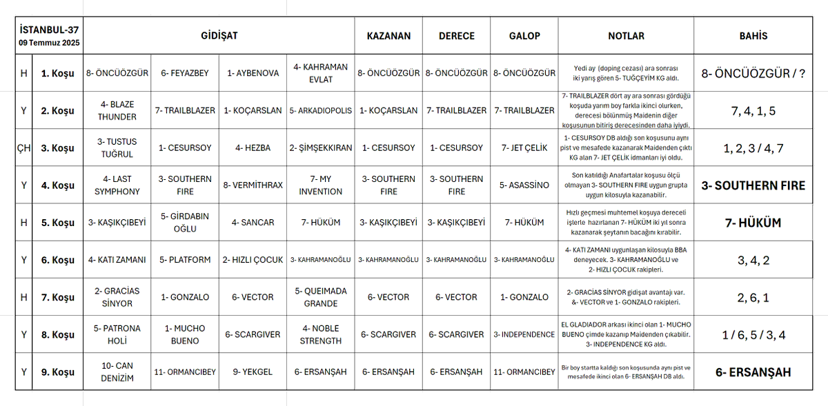 🏇İSTANBUL
09 Temmuz 2025