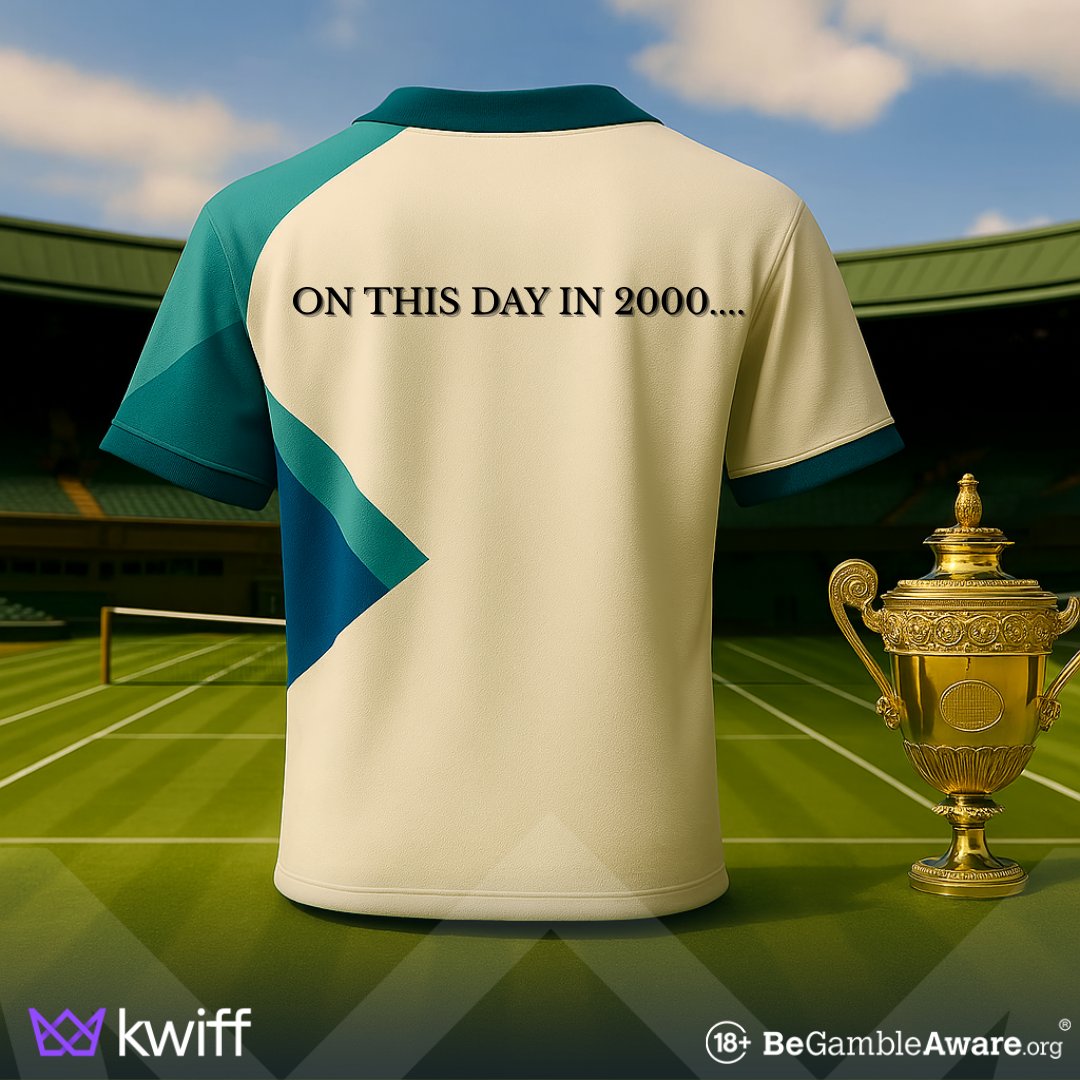 🗓️ On this day in 2000…

Pete Sampras won his 8th &amp; final Wimbledon title, a record that stood for years.

🎾 Iconic serve-and-volley masterclass
🏆 Beat Patrick Rafter in five sets
👑 Cemented his place among the greats

Stay Supercharged ⚡️

🔞 | BeGambleAware.org
