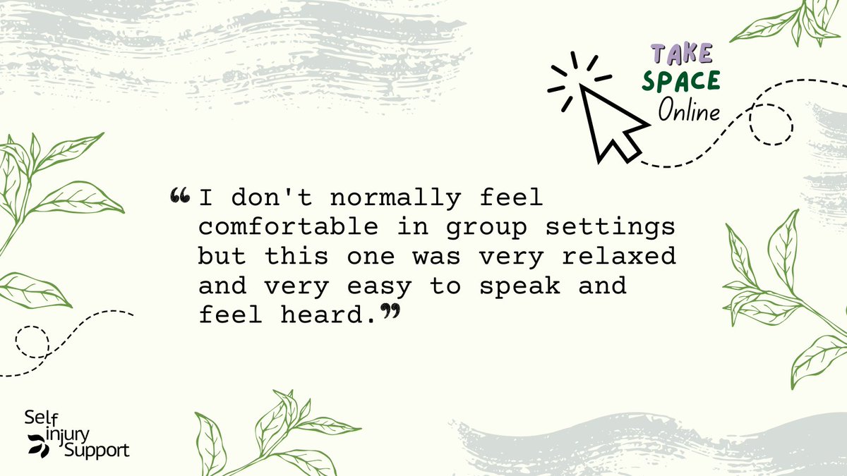 We really couldn't ask for better feedback from our SH support group 💜

Our next session is on Thursday July 17th, 6–7:30pm, and it's open to anyone in the UK affected by SH, whether you SH or you're supporting someone who does.

Book your free place: eventbrite.co.uk/cc/take-space-…