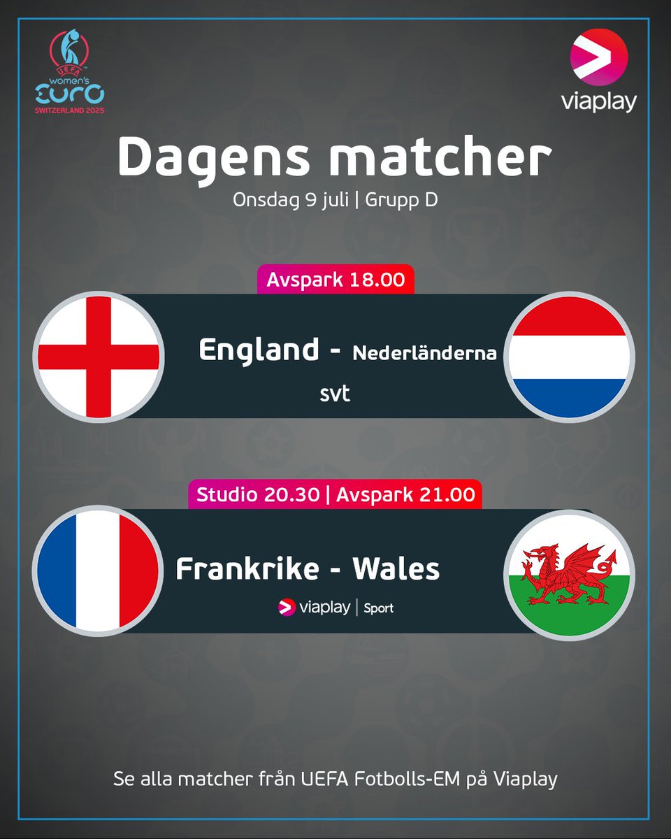 England och Wales under press – kan de brittiska lagen resa sig ikväll? 🫣 🇬🇧

📺 EM-studion: Frankrike-Wales, 20.30 på Viaplay och Viaplay Sport

❗️ Streama alla matcher från UEFA Fotbolls-EM, 2-27 juli på Viaplay