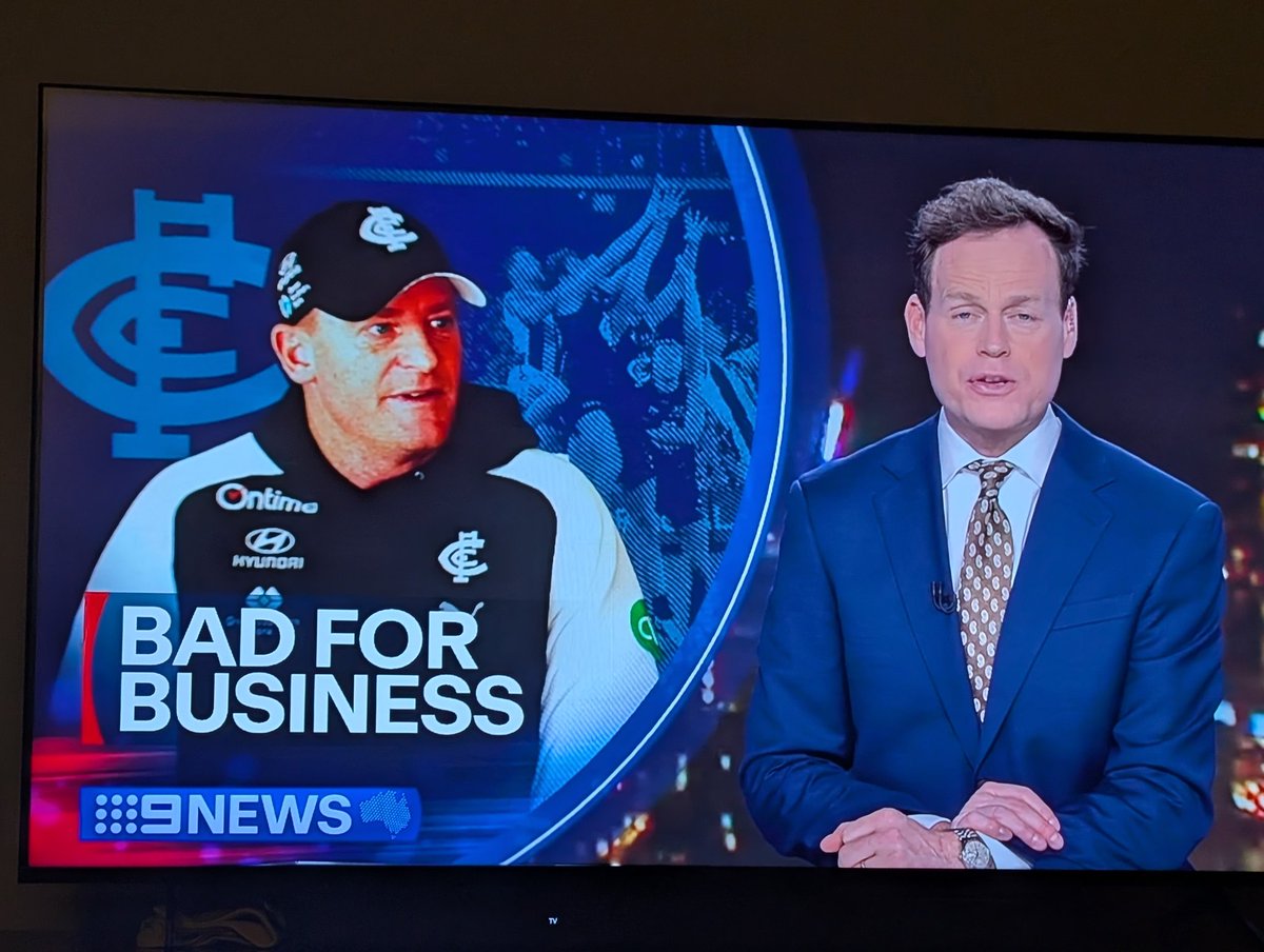 .<a href="/Channel9/">Channel9</a> making their thoughts on Michael Voss clear!! #carlton #voss