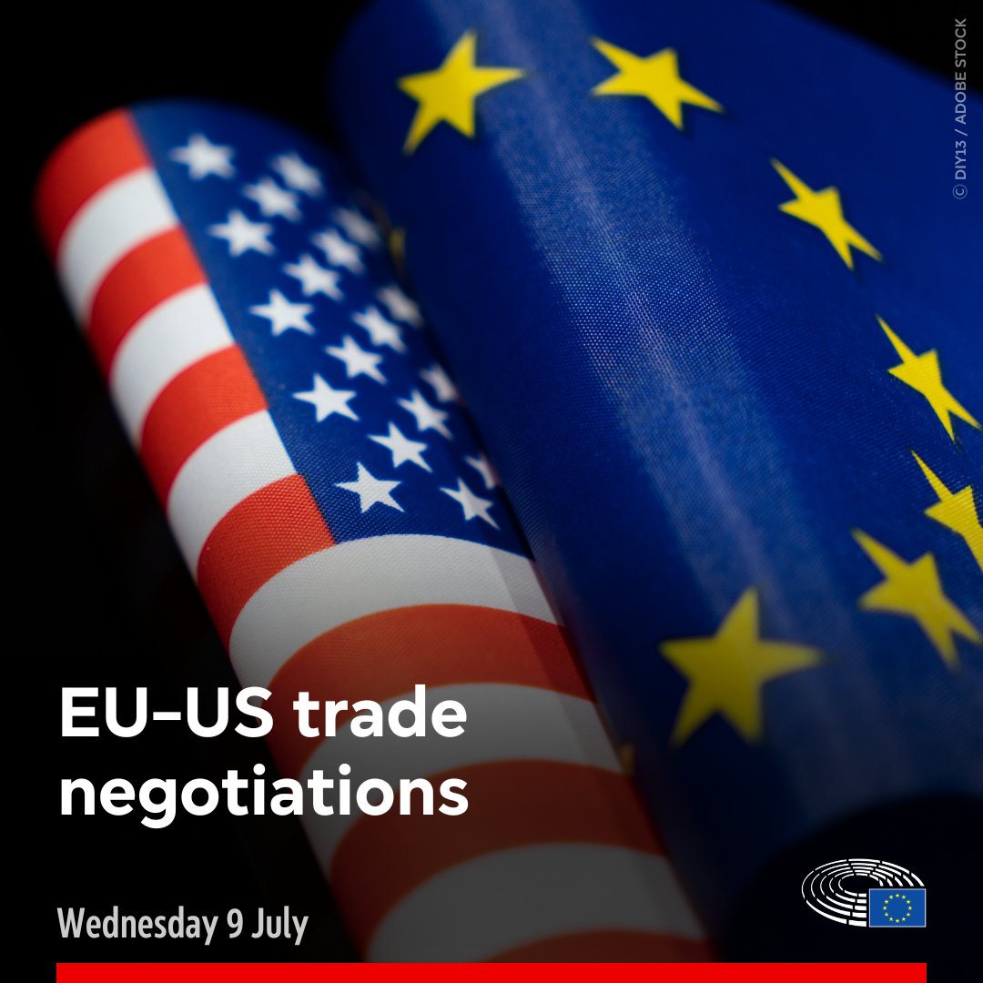Delphine Colard (@delphinecolard) on Twitter photo 🇪🇺🇺🇸 This afternoon, the European Parliament debates EU-US trade relations with Council and Commission representatives.
Before then, at 10.30, <a href="/EP_Trade/">INTA Committee Press</a> chair <a href="/berndlange/">Bernd Lange</a> holds a press conference on the state of EU-US trade negotiations: europa.eu/!6GPphf 🇪🇺🇺🇸 This afternoon, the European Parliament debates EU-US trade relations with Council and Commission representatives.
Before then, at 10.30, <a href="/EP_Trade/">INTA Committee Press</a> chair <a href="/berndlange/">Bernd Lange</a> holds a press conference on the state of EU-US trade negotiations: europa.eu/!6GPphf