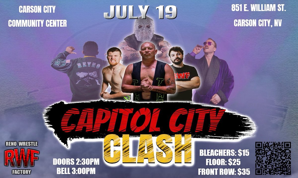 RWF_Events's tweet image. Coming up in just 10 days is our first ever show from the State Capitol, Carson City. But that morning is an opportunity to win 1 year of free training with @WrestleFactory 2 for 1 special!!!