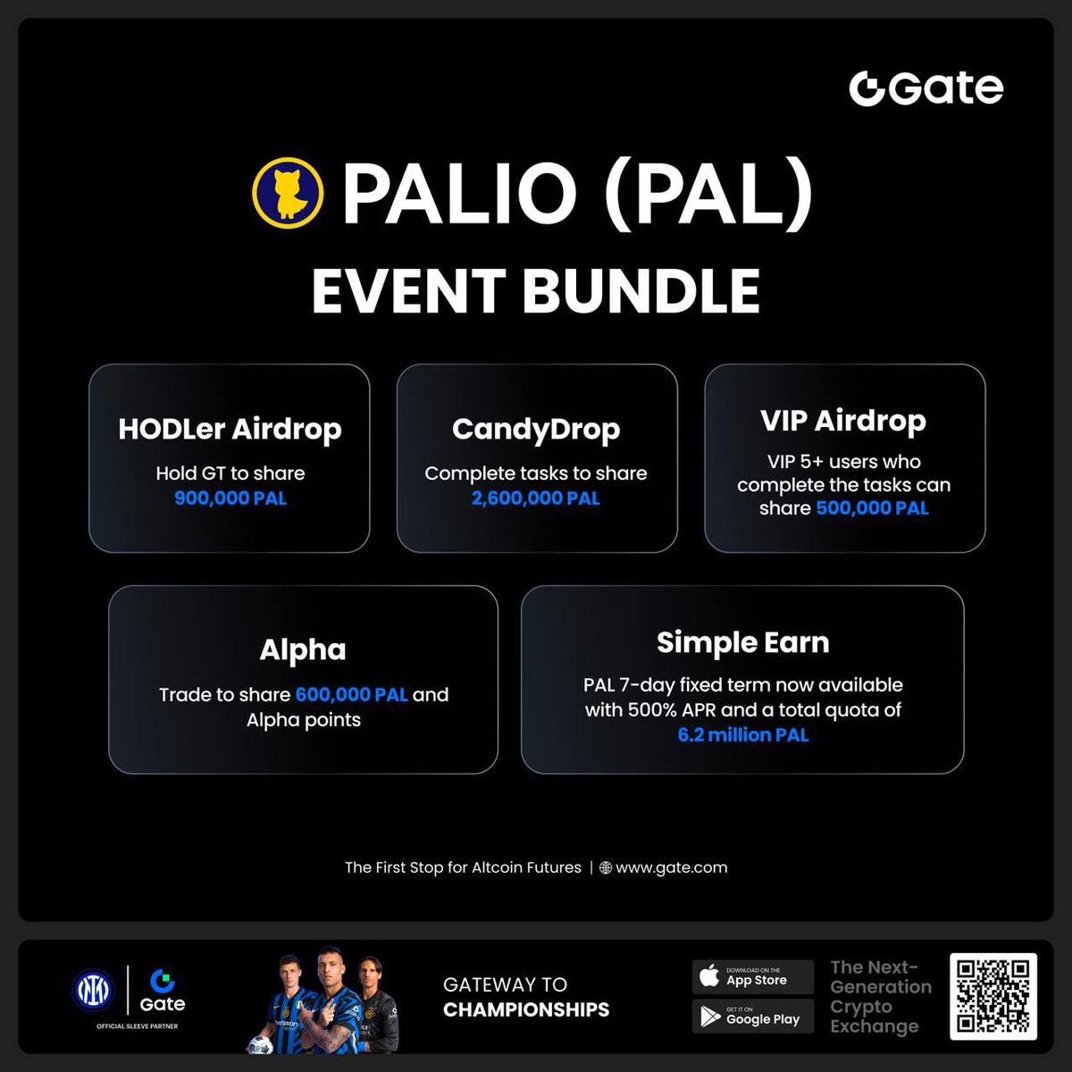 Xterio x Gate.io just dropped the juiciest event I’ve seen in a while. Free

- Hold 1 $GT = share 900K $PAL
- Trade &amp; earn from 2.6M $PAL
- VIP users split 500K $PAL
- Alpha Carnival = 600K $PAL + points
- Lock $PAL @ 500% APR (7 days only!)

LFG