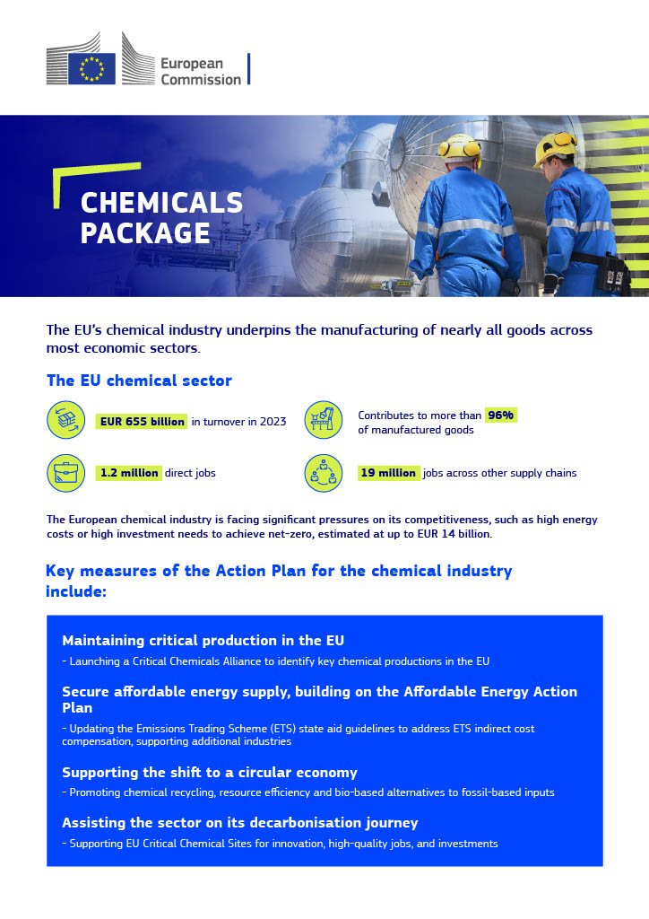 CBE_JU's tweet image. The 🇪🇺 Chemicals Industry Action Plan charts a path toward a greener, safer and more resilient #chemicals sector.
CBE JU welcomes the plan and the recognition of #biobased innovation as key to decarbonisation and circularity.
Read more: cbe.europa.eu/news/cbe-ju-we…