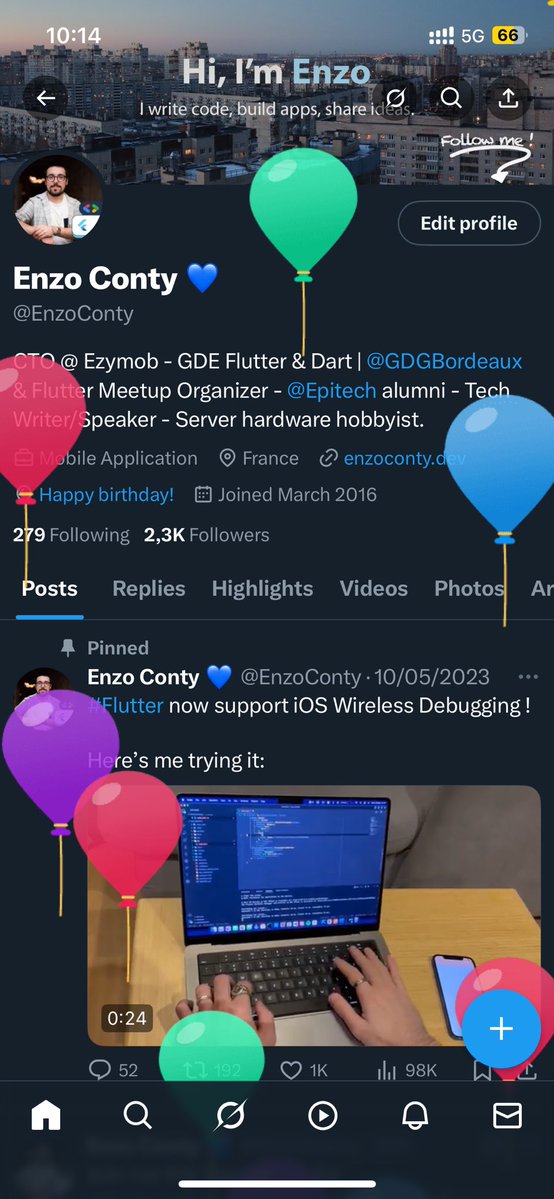 EnzoConty's tweet image. Today is balloons days !