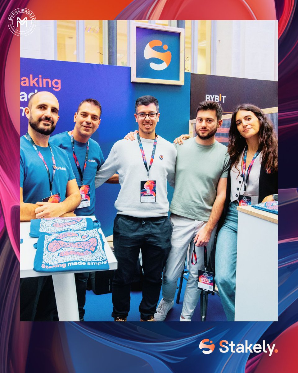 mmerge_io's tweet image. ⚡️They’re back. And staking strong.🦾
@Stakely_io returns as Silver Sponsor at #MERGEMadrid 2025 — after owning the stage in our last 2 editions.
One of the top staking providers in Web3, bringing secure validator infrastructure for networks like Ethereum, Solana, and Cosmos.…