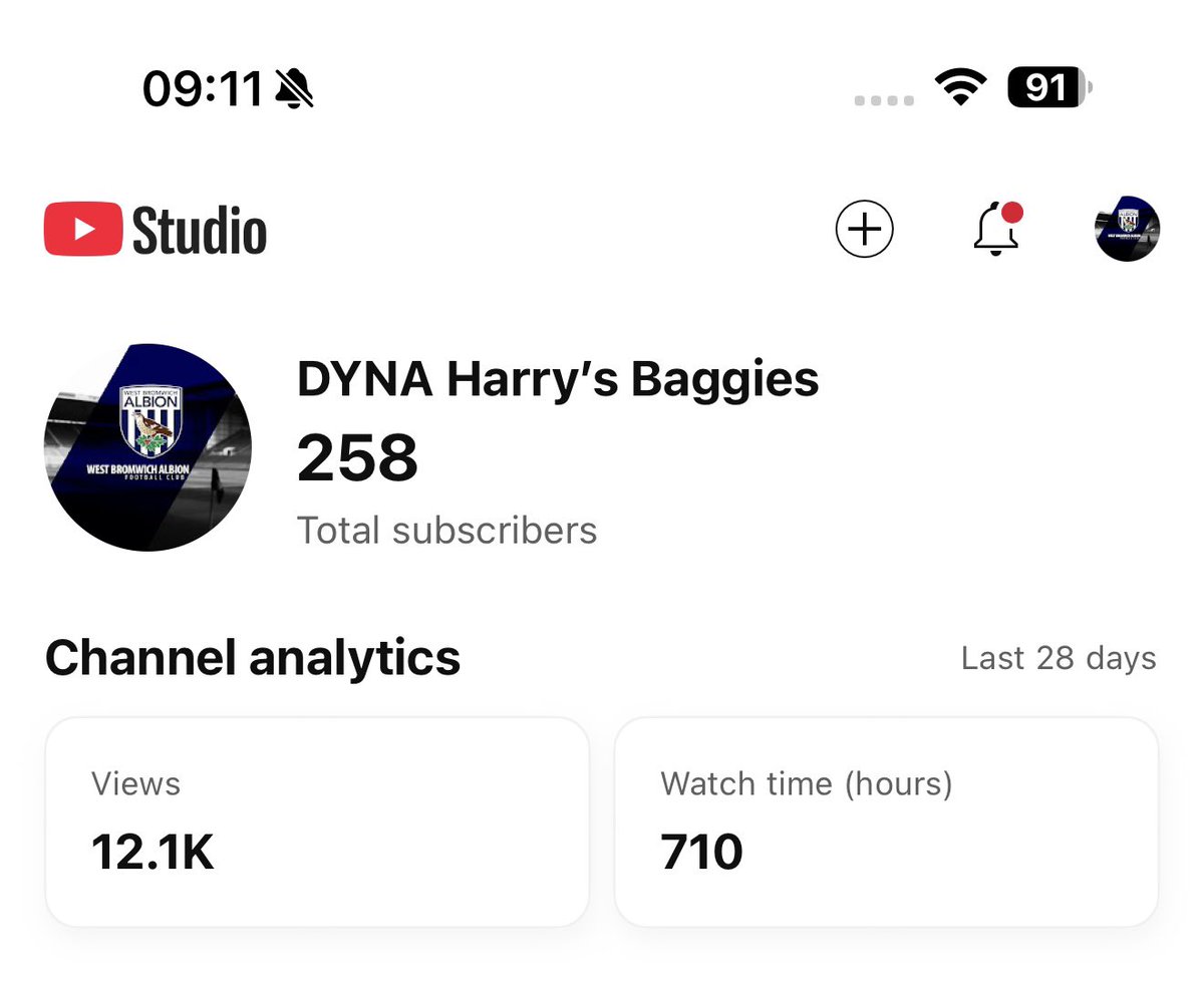 DynaWBA's tweet image. WOW what can I say we’re already over 250 subscribers and well on the way 300 thank you to each and everyone of you for checking out my channel - lots more to come including a QnA.
#Westbrom #baggies #WBA #wba