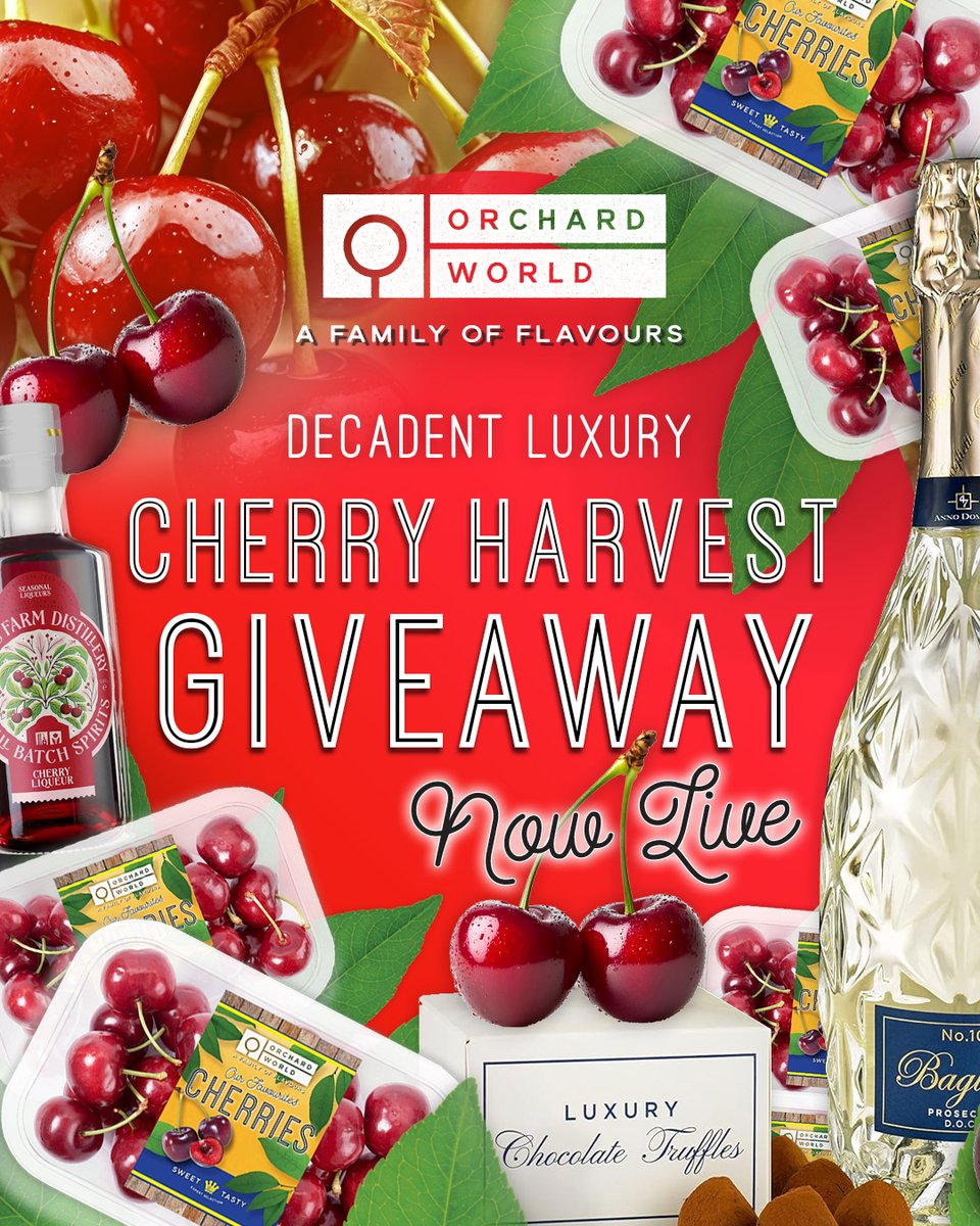 OrchardWorld_'s tweet image. We are very excited as the ‘English Cherry’ season is upon us, and we are busy preparing for our busy cherry harvest ahead. What better way to celebrate than offering the chance to win a delicious, sweet, fragrant, cherry-themed hamper?
We thought it might be quite nice for you…