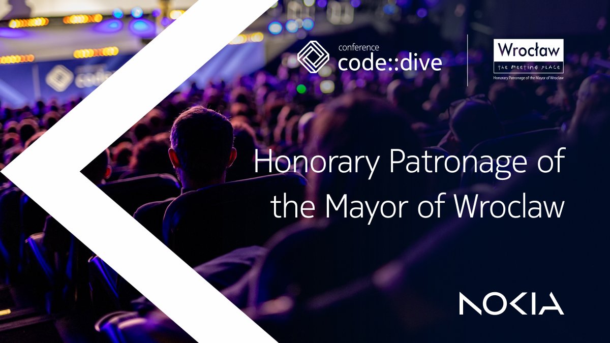 Wrocław has been part of code::dive from day one – and we’re proud to keep that connection strong. This year, once again, we’re honored to receive the Honorary Patronage of the President of Wrocław✨

Getting this kind of recognition means a lot to us 🤝