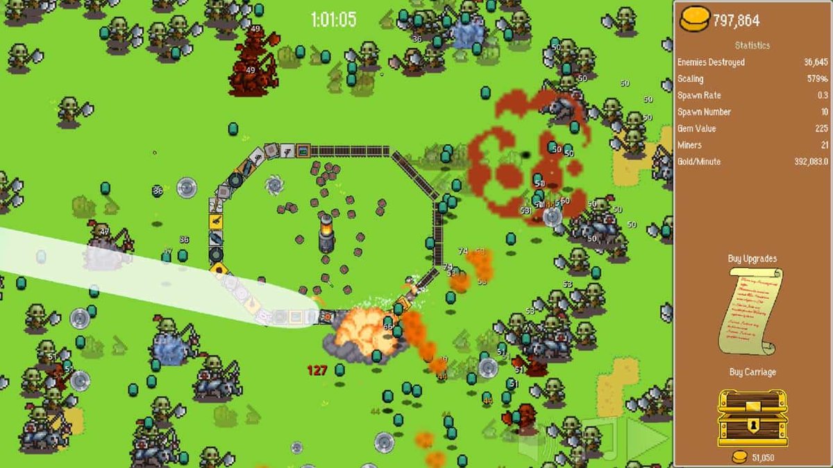 gamewith_review's tweet image. 『All Aboard! 列車防衛エクスプレス』を紹介！
gamewith.jp/gamedb/13894/a…

自動で走行する列車を強化するオートバトル×タワーディフェンス！
列車に様々なワゴン（防衛用車両）や装備を追加し、無限パワージェネレーターを襲い来る敵の大群から守り抜こう！

#AllAboard