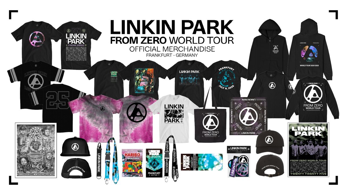 linkinpark's tweet image. Official From Zero World Tour Merchandise available today in Frankfurt at Deutsche Bank Park.