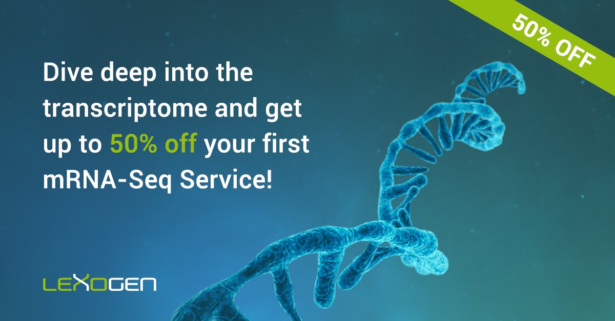 lexogen's tweet image. 🚀 New to Lexogen NGS Services? Save up to 50% on your first RNA-Seq project!High-quality Whole Transcriptome Sequencing (polyA/rRNA) for 48+ samples.👉 rna.lexogen.com/services-intro…
#RNASeq #NGS #Genomics #Lexogen #ResearchDiscount #BioTech