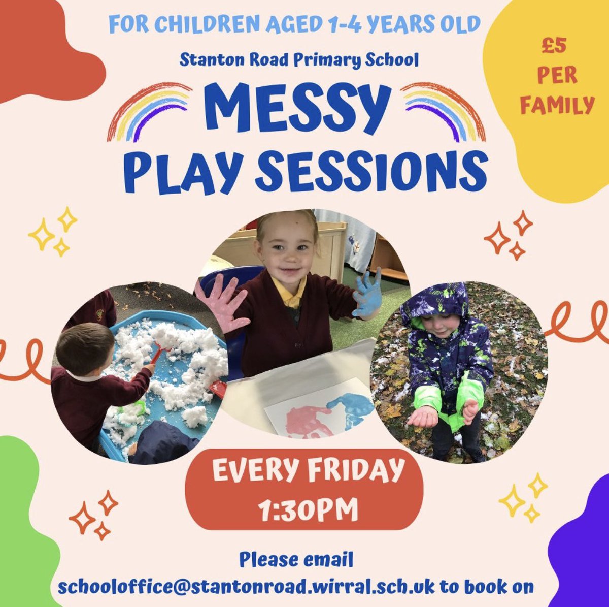 There is no messy play session this Friday due to our summer fair! ❌ 

We will return with our weekly messy play sessions in September. Every Friday at 1:30pm £5 per family 🎨