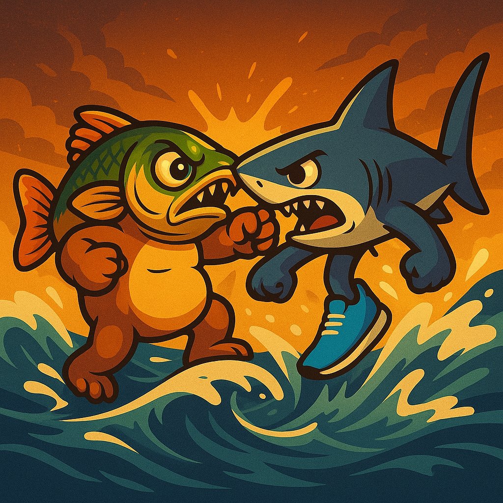 RotOnFlow's tweet photo. When Tralalero rizzed up Troppiโs sea gyatt and now itโs WAR ๐ฆ๐๐
#brainrot #rotiverse #brainrotfight #tralalerotralala #trippitroppi #RotOnFlow https://t.co/RlZg7G4sEd