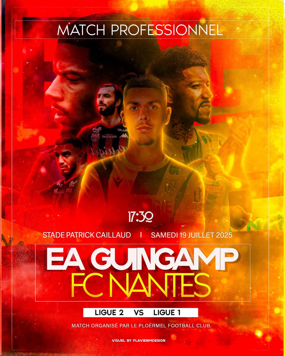 ▪️ACCUEIL MATCH PRO▪️

J-10 avant un événement à ne pas manquer à <a href="/PloermelBzh/">Ploërmel</a> !! ⚽️

ℹ️ Plus d’infos sur le match :
 ploermelfc.com/ea-guingamp-fc…