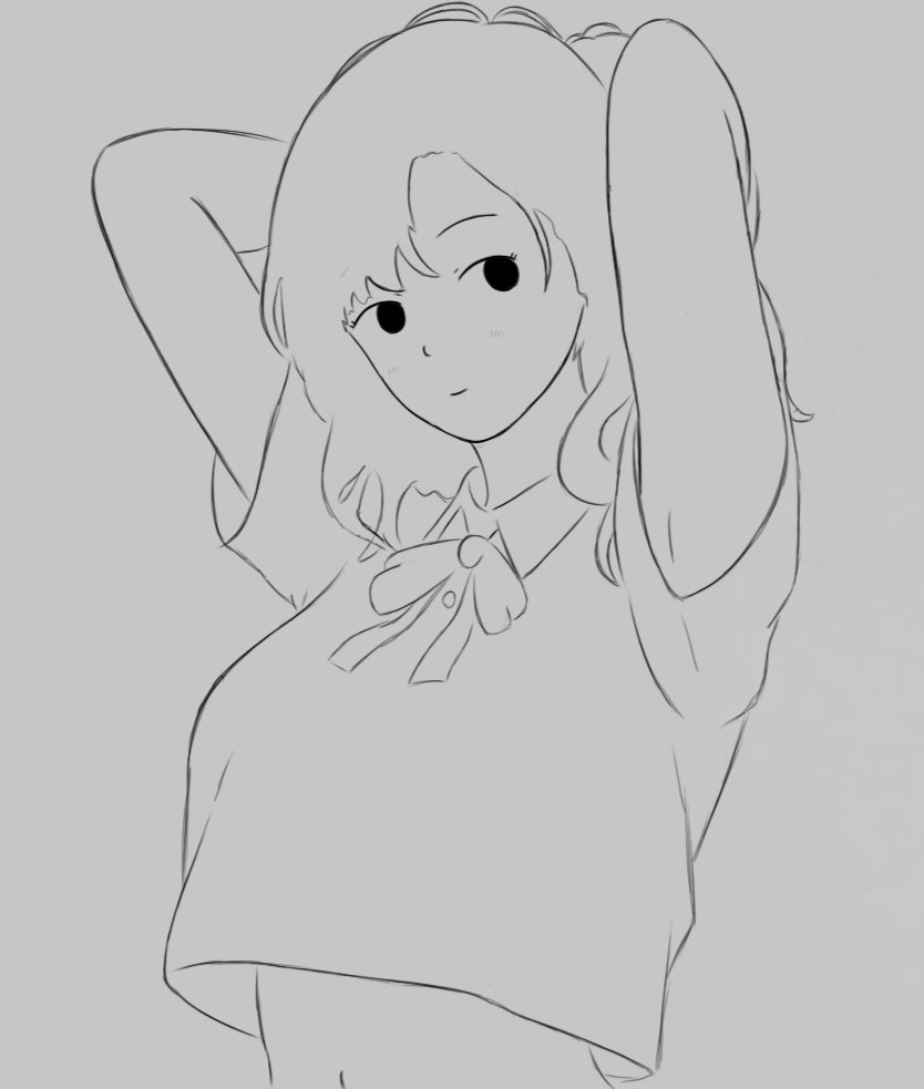 PiranhaDraw's tweet image. Sketch / おなか見せて☺
#イラスト #絵描きさんと繋がりたい #お腹 #アニメ女の子 #かわいい