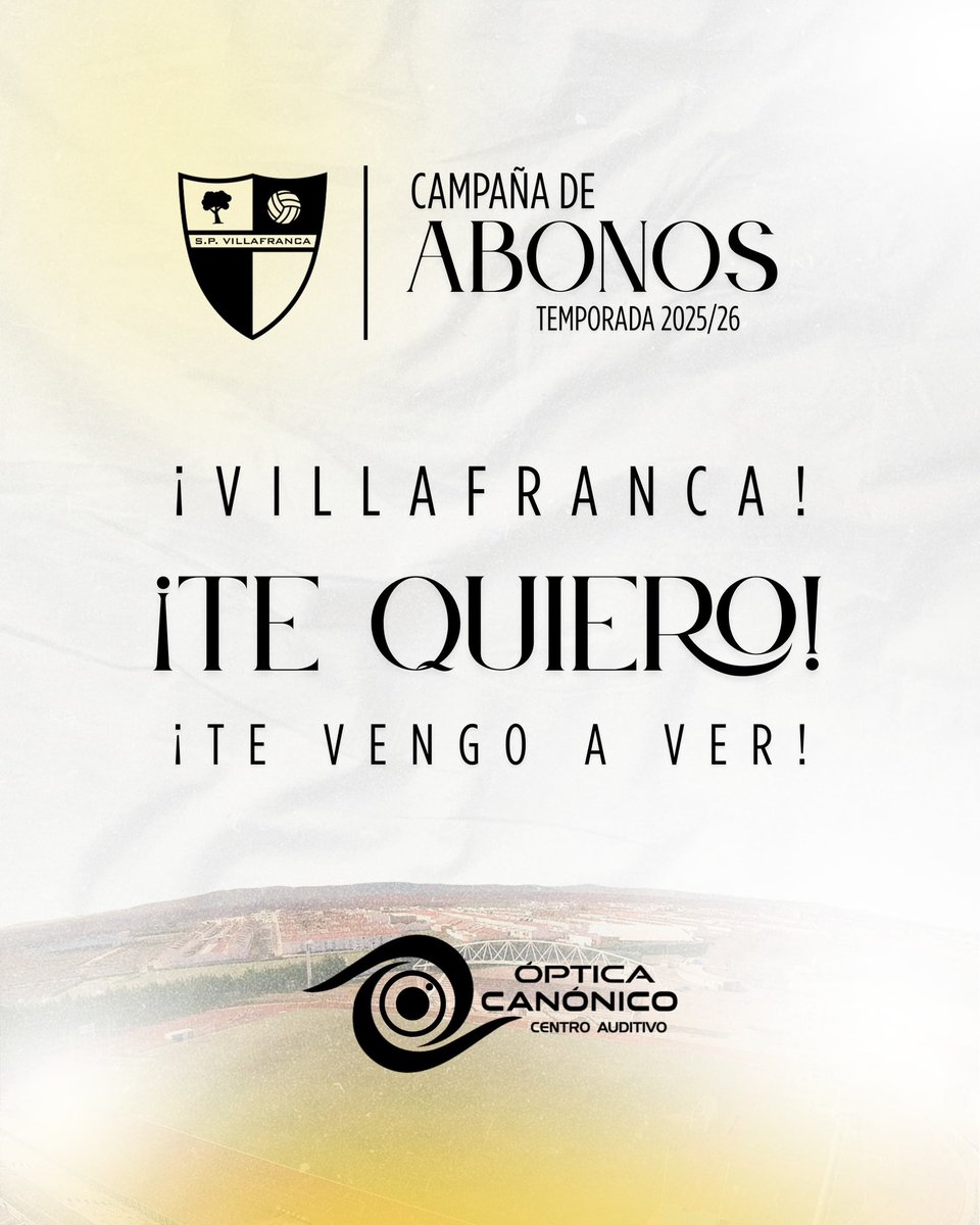 ¡𝒀𝒂 𝒆𝒔𝒕á𝒏 𝒂𝒒𝒖í! 𝑨𝒃𝒐𝒏𝒐𝒔 𝑻𝒆𝒎𝒑𝒐𝒓𝒂𝒅𝒂 25/26

🗓️ Martes, Miércoles y Jueves
📍 Oficina Campo artificial 
🕛 De 19:30h a 21:00h