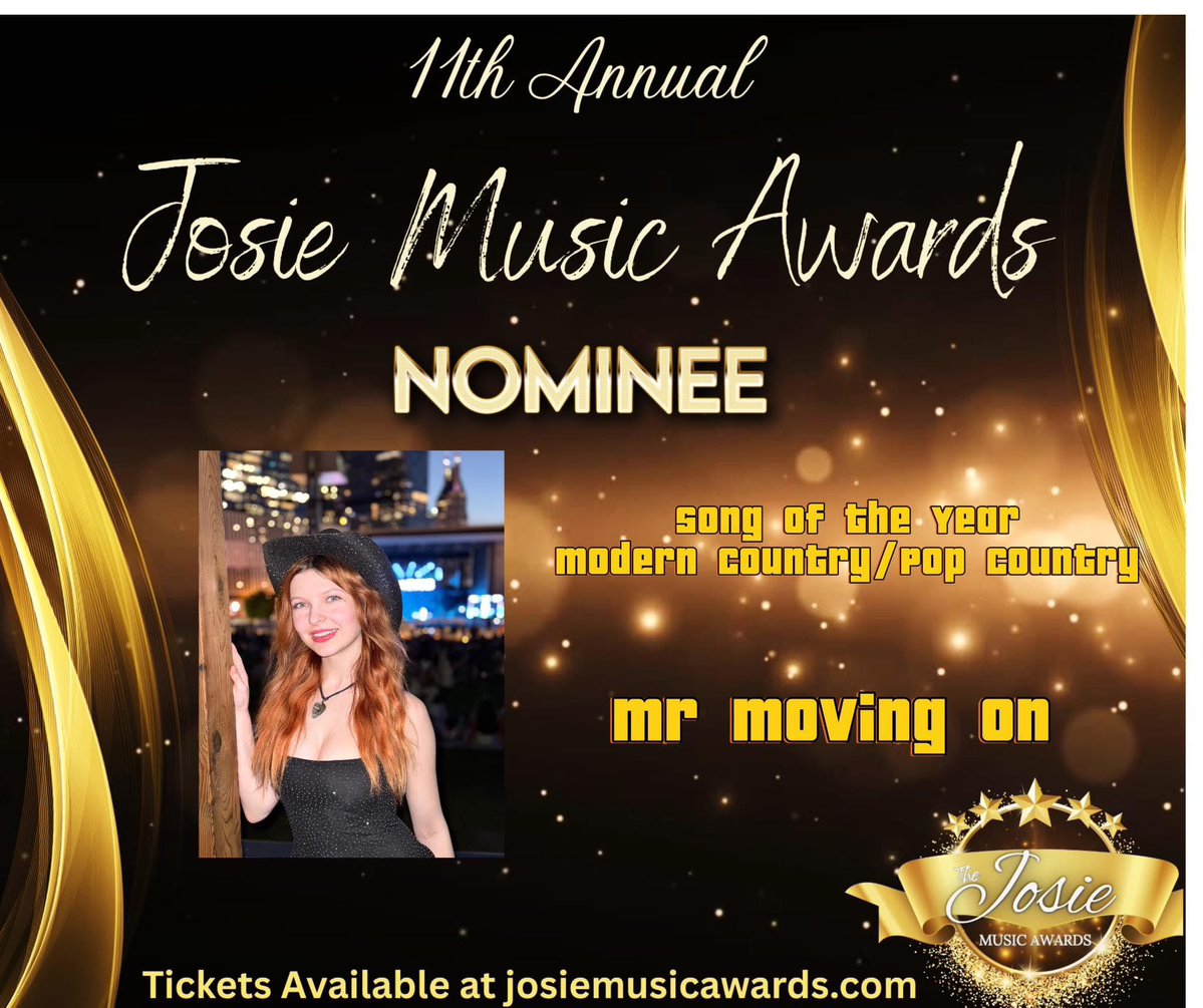 caitlinmaemusic's tweet image. Dreamers…. this 🙌 I feel so blessed to be living this life! ❤️🎶❤️ Thank you to the @josiemusicaward for this nomination #MrMovingOn #blessed #luckygirl #caitlinmae