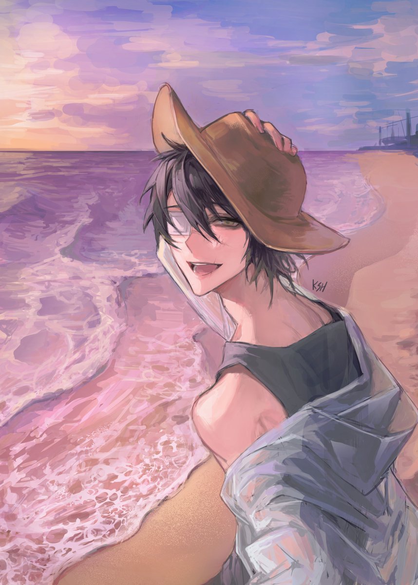 #スロダメ 
#slowdamage

작년 6월에 그린 그림인데 이제 올려보네요