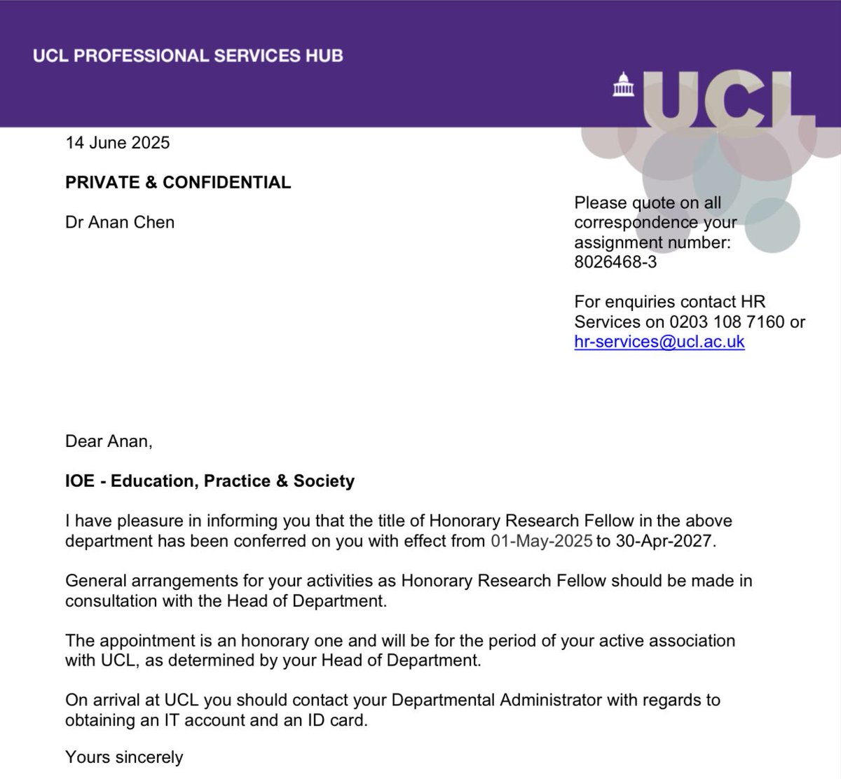 🎓After officially receiving my PhD degree from <a href="/ucl/">UCL</a> this January, I am thrilled to also be an Honorary Research Fellow for two years at <a href="/IOE_London/">UCL Institute of Education</a> . Endless thanks to my amazing supervisors, Andy and Golo, and to everyone who supported me on this long and meaningful journey!