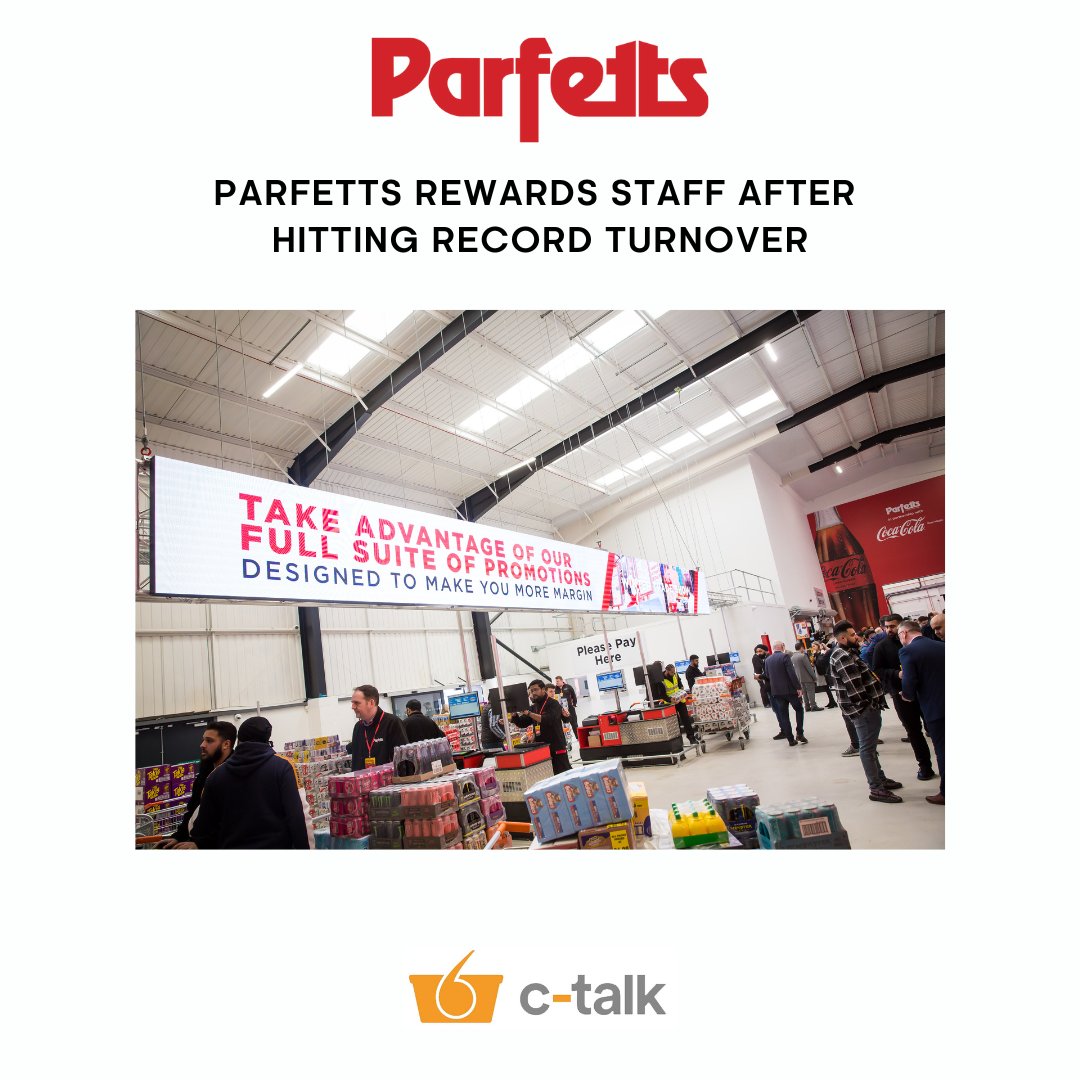 NEWS 📰

Employee-owned wholesaler <a href="/Parfetts/">Parfetts</a>  is awarding its workforce the maximum 4% sales bonus following a record-breaking year in which turnover soared to £733m, up from £696m in 2024. With more than 300 new stores planned to join in the new financial year, it is on track to
