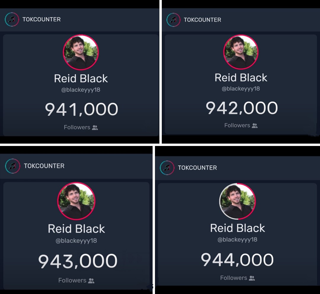 940K(live), 941K(live), 942K Tuesday milestones &amp; 943K, 944K Wednesday milestones, amazing🖤🎉🖤 #roadto1millio