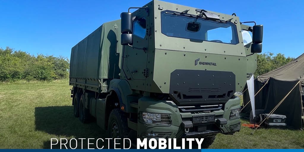RheinmetallAG's tweet image. #Protected #logistics #truck: #Rheinmetall MAN Military Vehicles presents new #TGS-Mil Protected 

rheinmetall.com/en/media/news-…