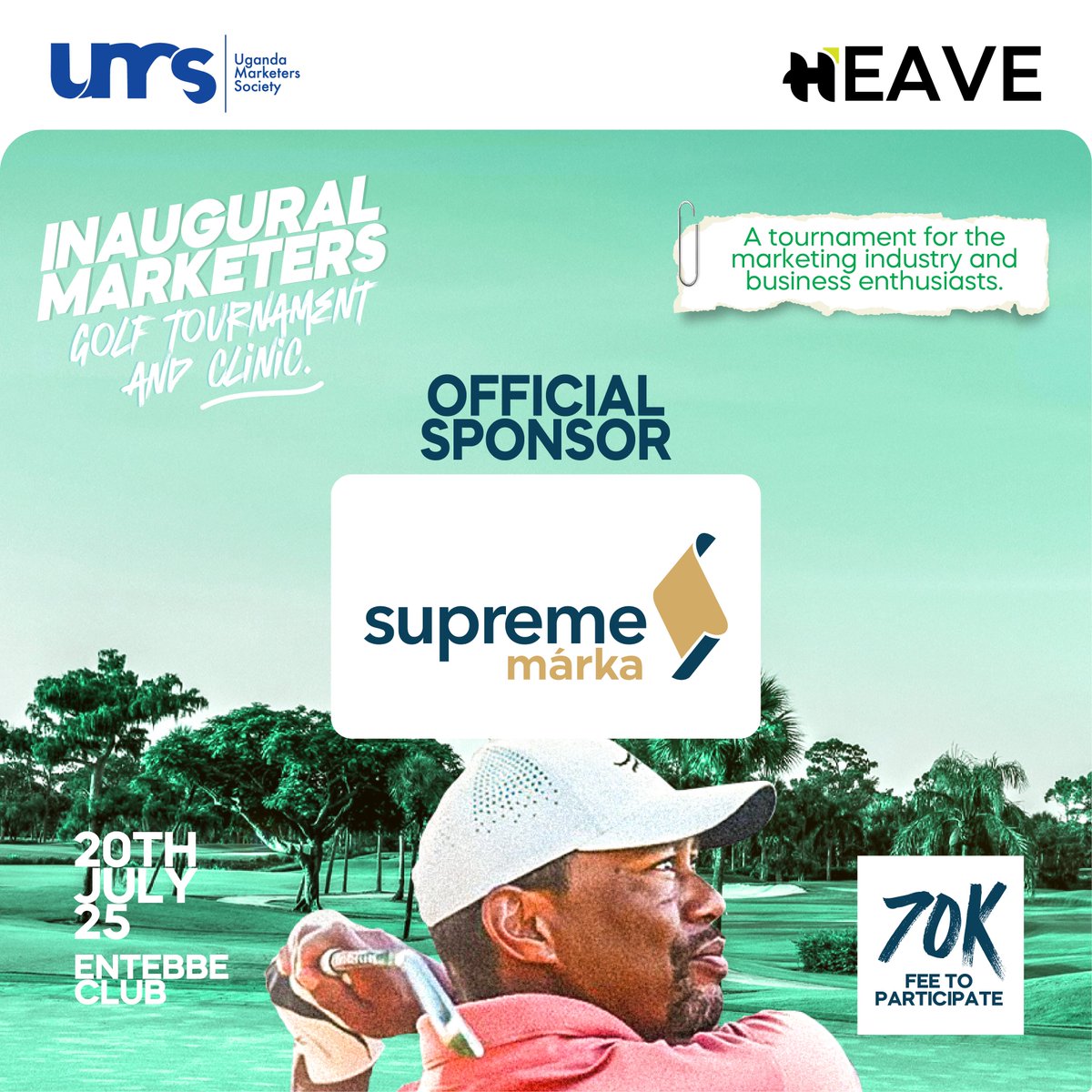We are happy to announce  @suprememarkauganda as our sponsor. Join us for the inaugural Marketers Golf tournament and learning clinic .

Register here: docs.google.com/forms/d/e/1FAI…