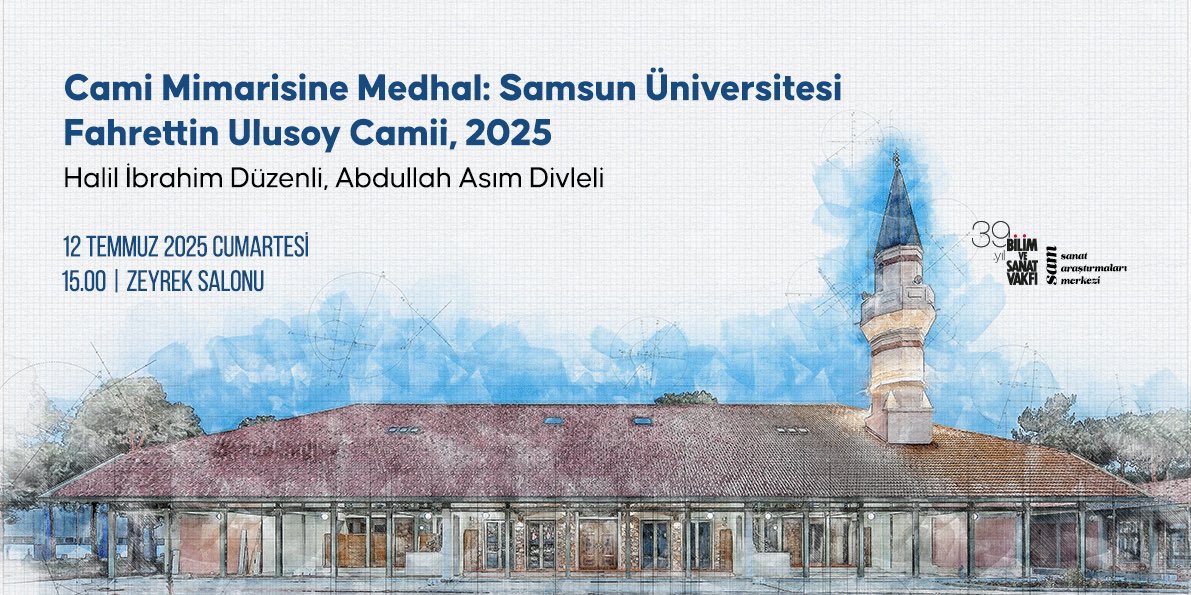 Cumartesi 15.00’te bekleriz 🌿

🕌 Halil İbrahim Düzenli ve Abdullah Asım Divleli ile Samsun Üniversitesi Tasarım, Mimarlık ve Şehir Çalışmaları Uygulama ve Araştırma Merkezi  bünyesinde hazırladıkları Fahrettin Ulusoy Camii'nin yapımı ve cami mimarisi üzerine konuşacağız. 

👉🏼