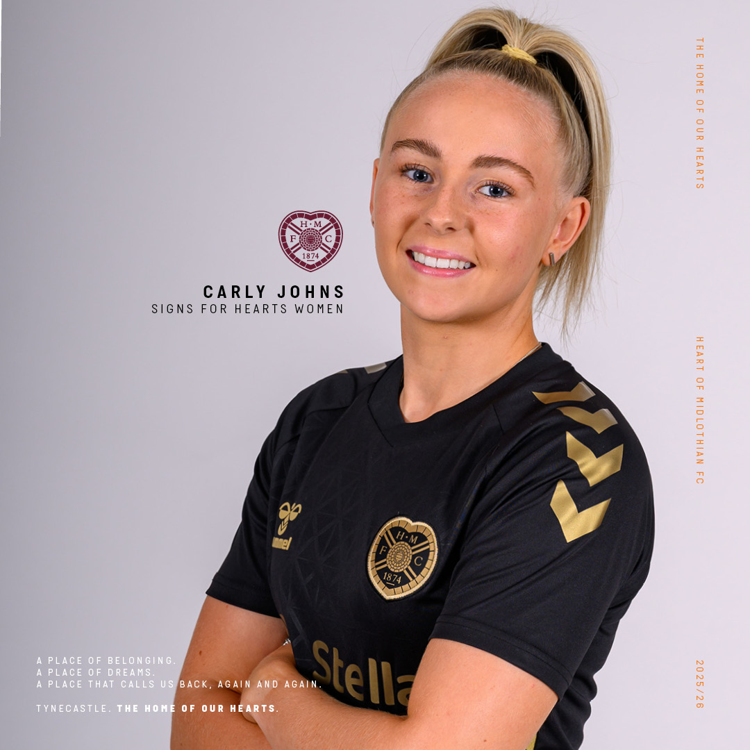 ✍️ The club is delighted to announce the arrival of striker Carly Johns on a deal until 2027. 

🤝 Welcome to Hearts, Carly! 

ℹ️ tinyurl.com/mryw77n6