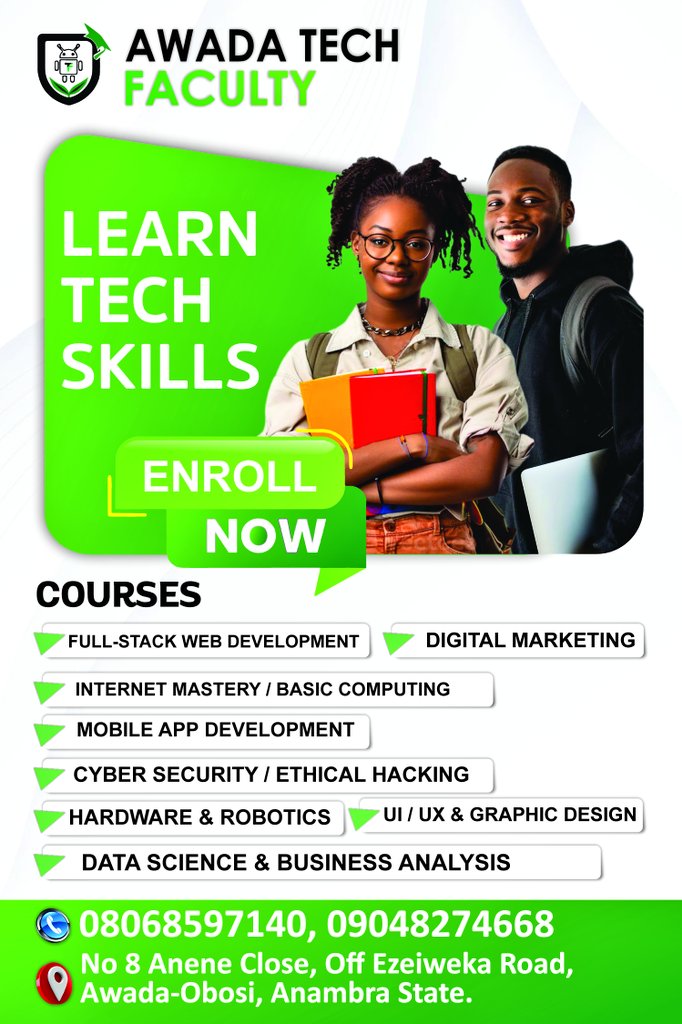 billachusim's tweet photo. Yesterday, we officially opened for business at Awada Tech Faculty; our fourth tech education centre in Anambra State. https://t.co/985BiT6EiR