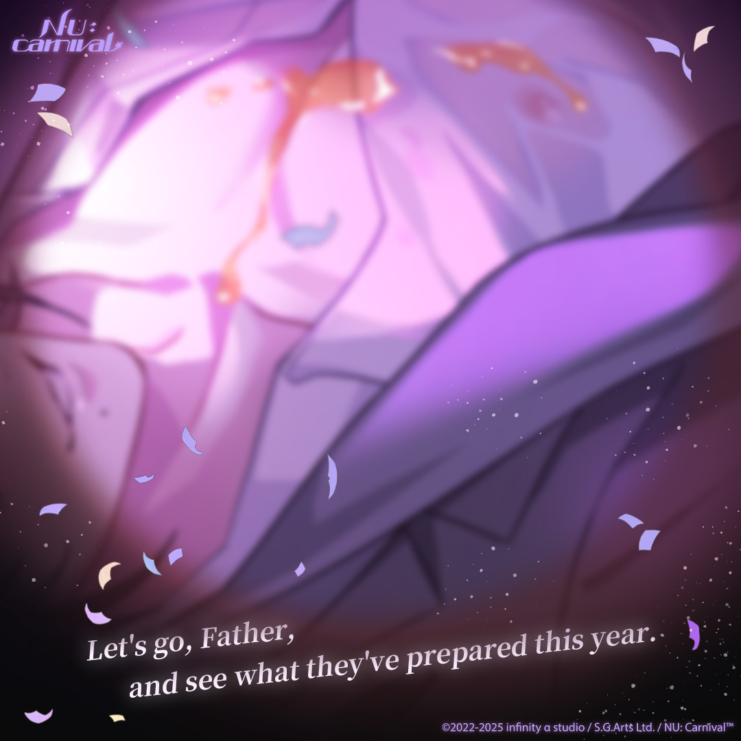 NUCarnivalEn's tweet image. "Let's go, Father, and see what they've prepared this year."
Tomorrow is Master Rei's birthday 🎈
After Master Rei has taken a few sips, his gaze is a little hazy yet still somehow sharp. Tomorrow's party is going to be laidback and indulgent—surely even Father will feel…